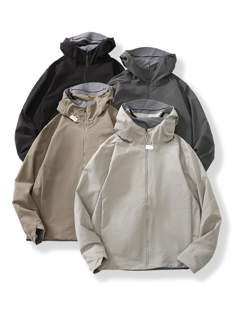 

Luxury Windproof Breathable Outdoor Men's Casual Busin Jaet Sl Heat Pred Nylon Fiber Long Sve Zipper Closure