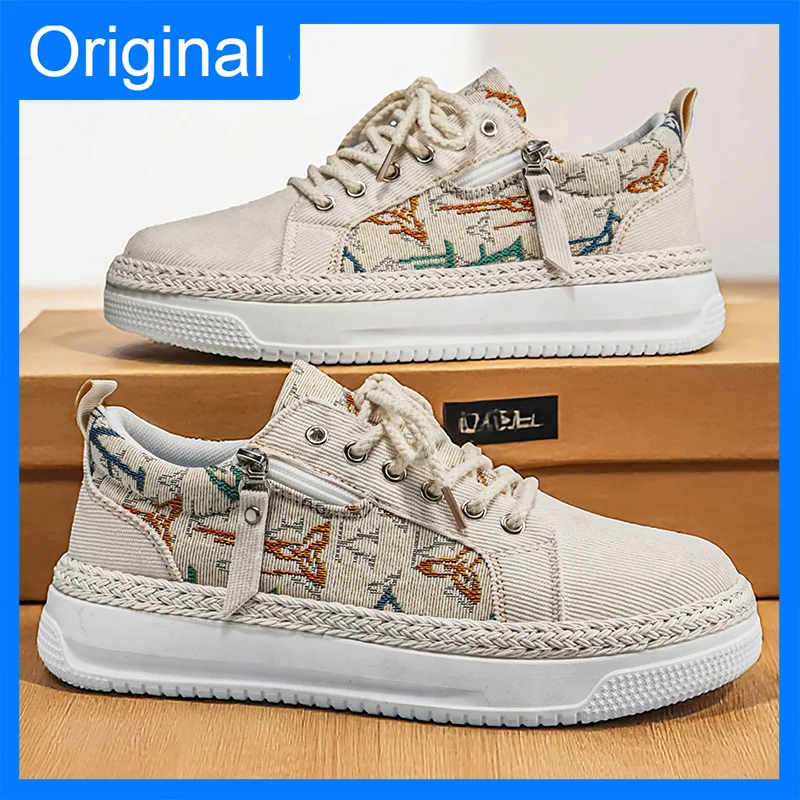 

Мужские повседневные кроссовки из сетки с дышащей мягкой подошвой на шнуровке, модные летние прогулочные туфли 2026 года, новые, с амортизирующей подошвой, для подростков