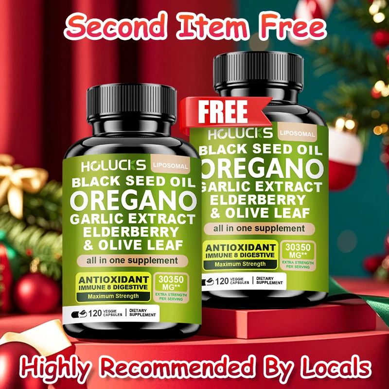 

High Potency Oregano Oil Supplement, with Vitamin C, for Clears Congestion & Soothes Throat, Respiratory Health, Vitality