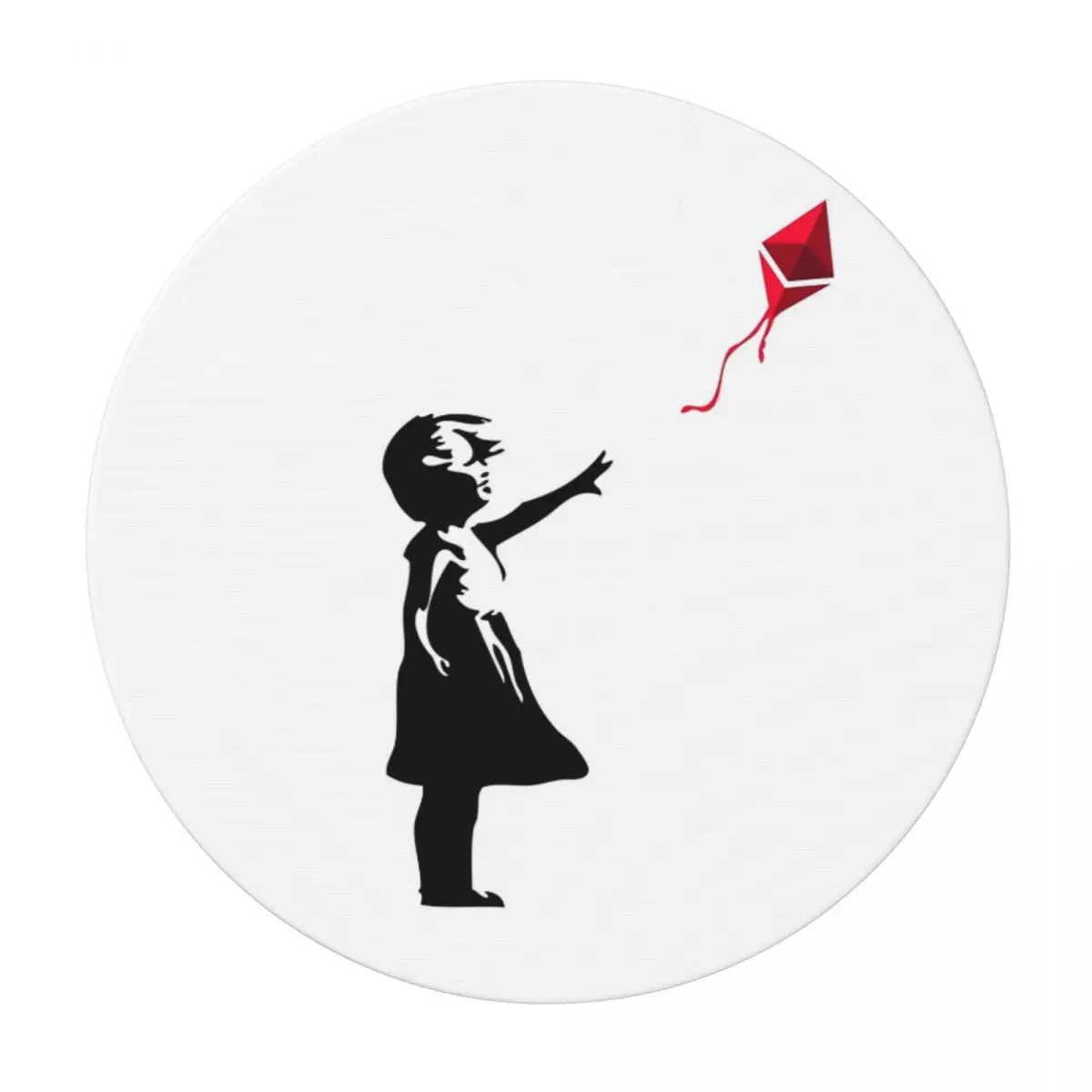 Ethereum X Banksy Balloon Girl Waterproof Round Tablecloth Oilproof Table Cloth for Kitchen Events Dining Table Cover