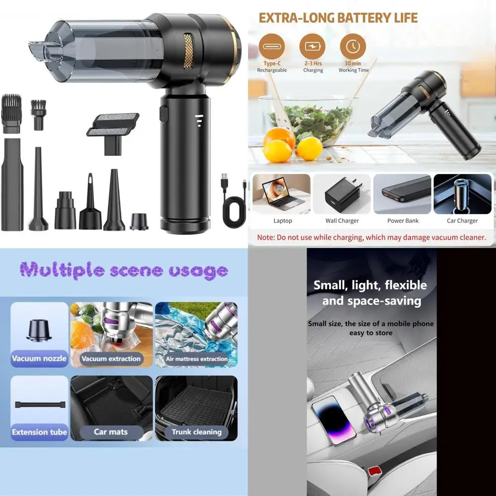 

Portable Multifunction Car Vacuum Cleaner, Washable Reusable Filter Element, Ideal for Jeep Grand Cherokee Models 2022-2024, Lon