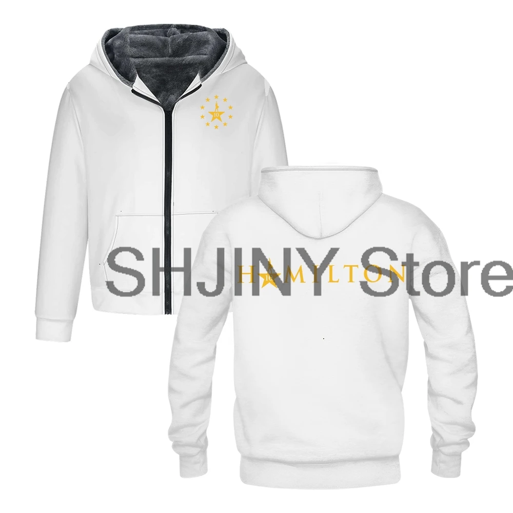 هاميلتون 10 سنوات الذكرى ميرش سستة هوديي النساء الرجال سترة سترات طويلة الأكمام الشارع الشهير معطف الشتاء