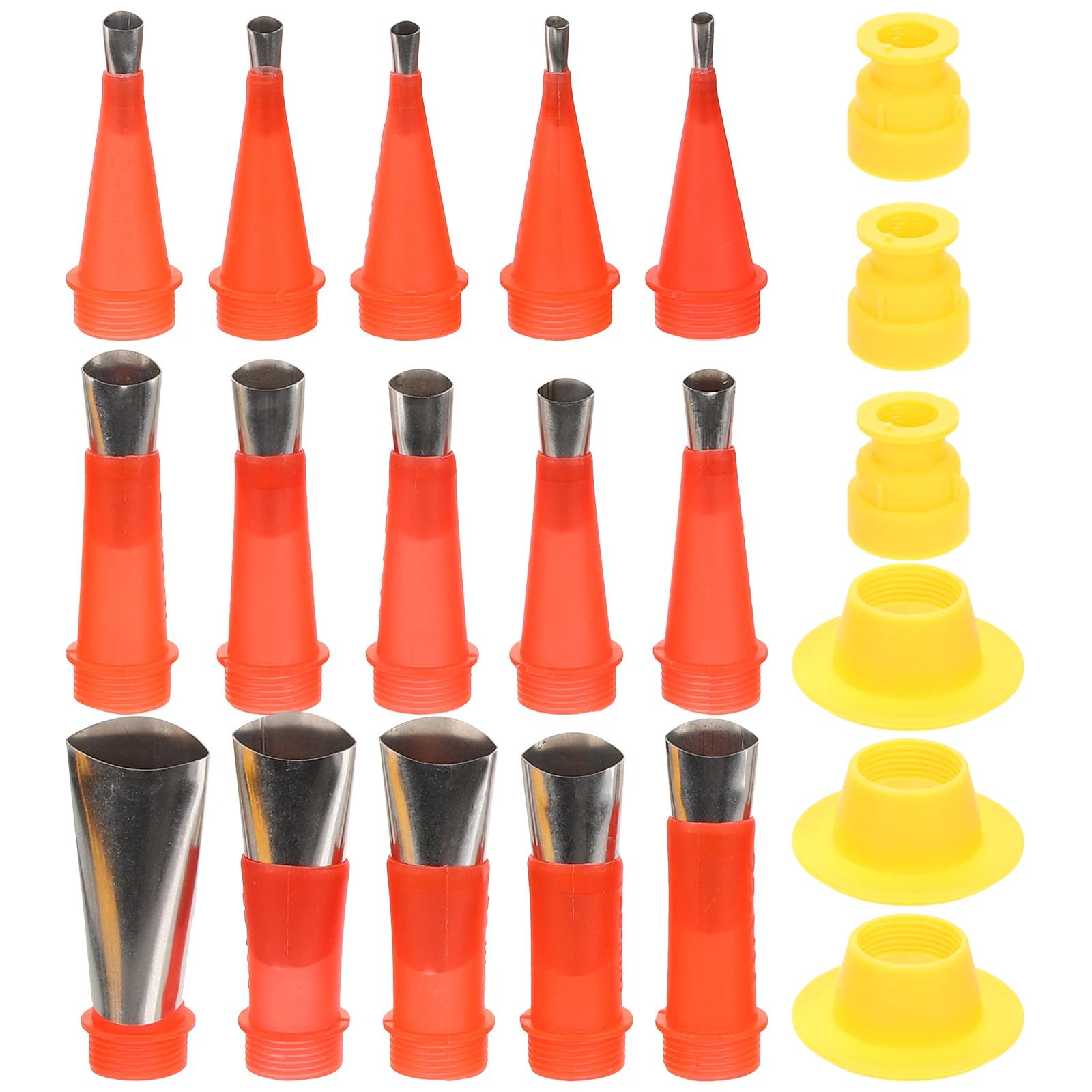 1 set 1 Set Stainless Steel Silicone Caulking Nozzles Replaceable Bases Smoothing Tool Durable Wear-Resistant Sink Shower Seals