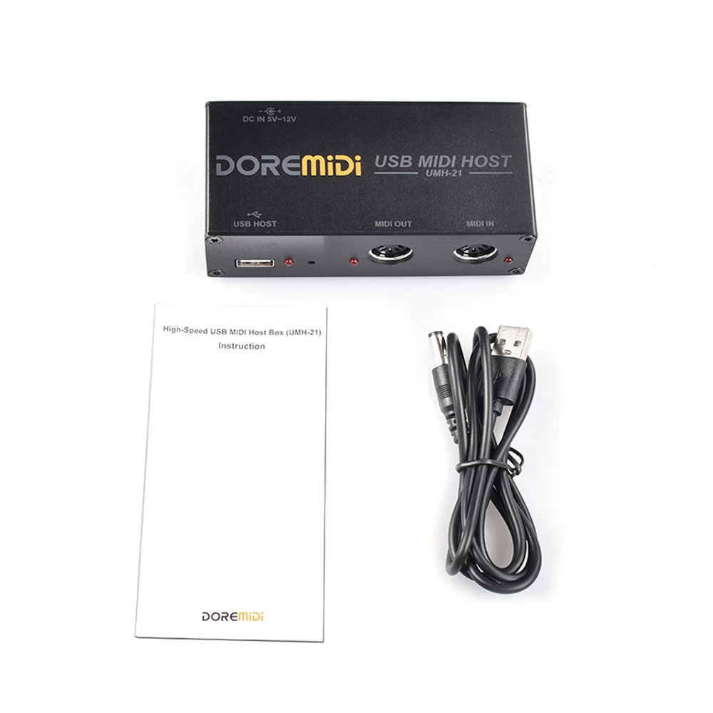 UMH-21 DOREMiDi High Speed USB MIDI Host Box 1-in 1-out 16 Channel MIDI Box Applicable to MIDI Keyboard MIDI Host Box