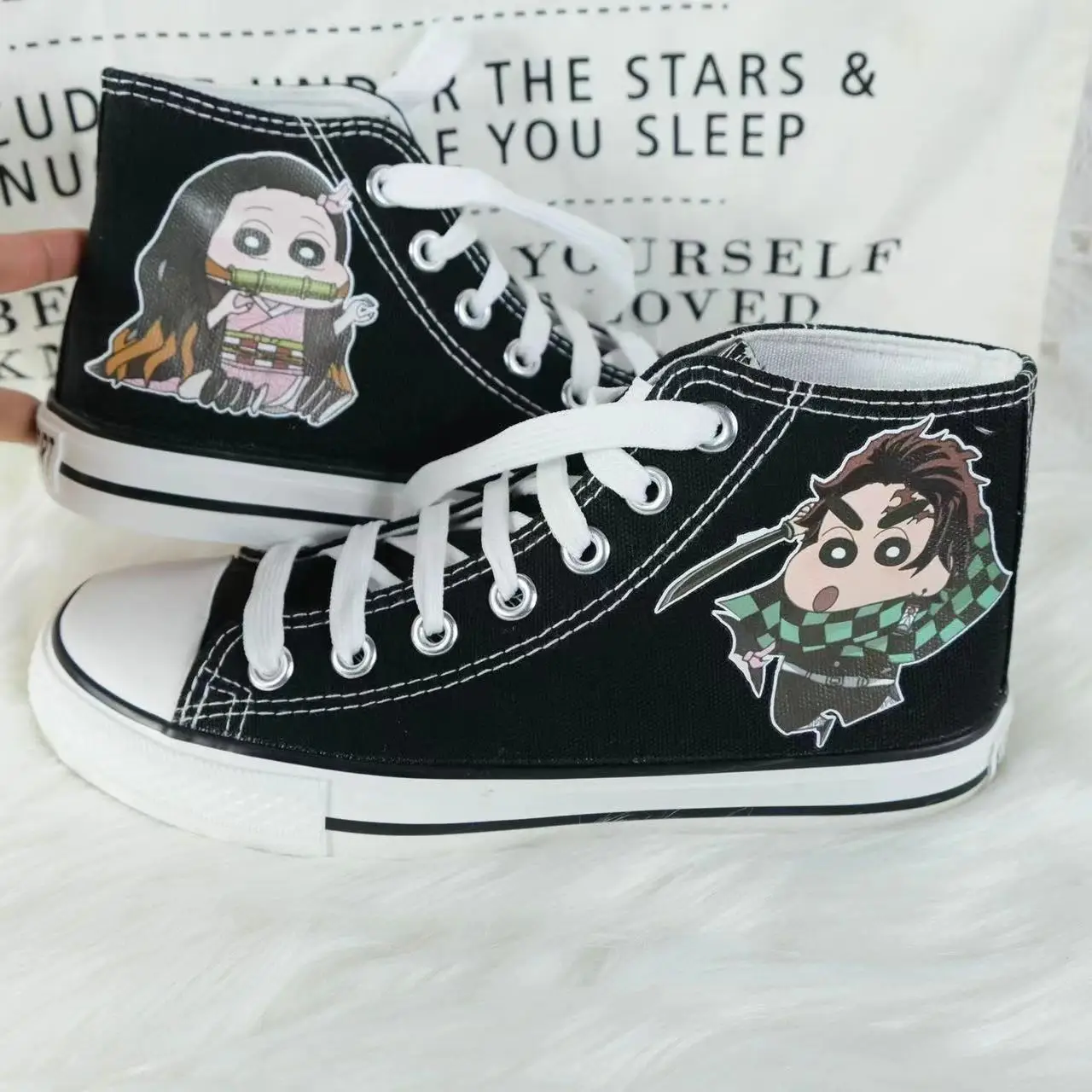 really pictures Crayon Shin-chan plus big size Melody Kuromi Design Casual Shoes autumn New women Canvas man board shoes