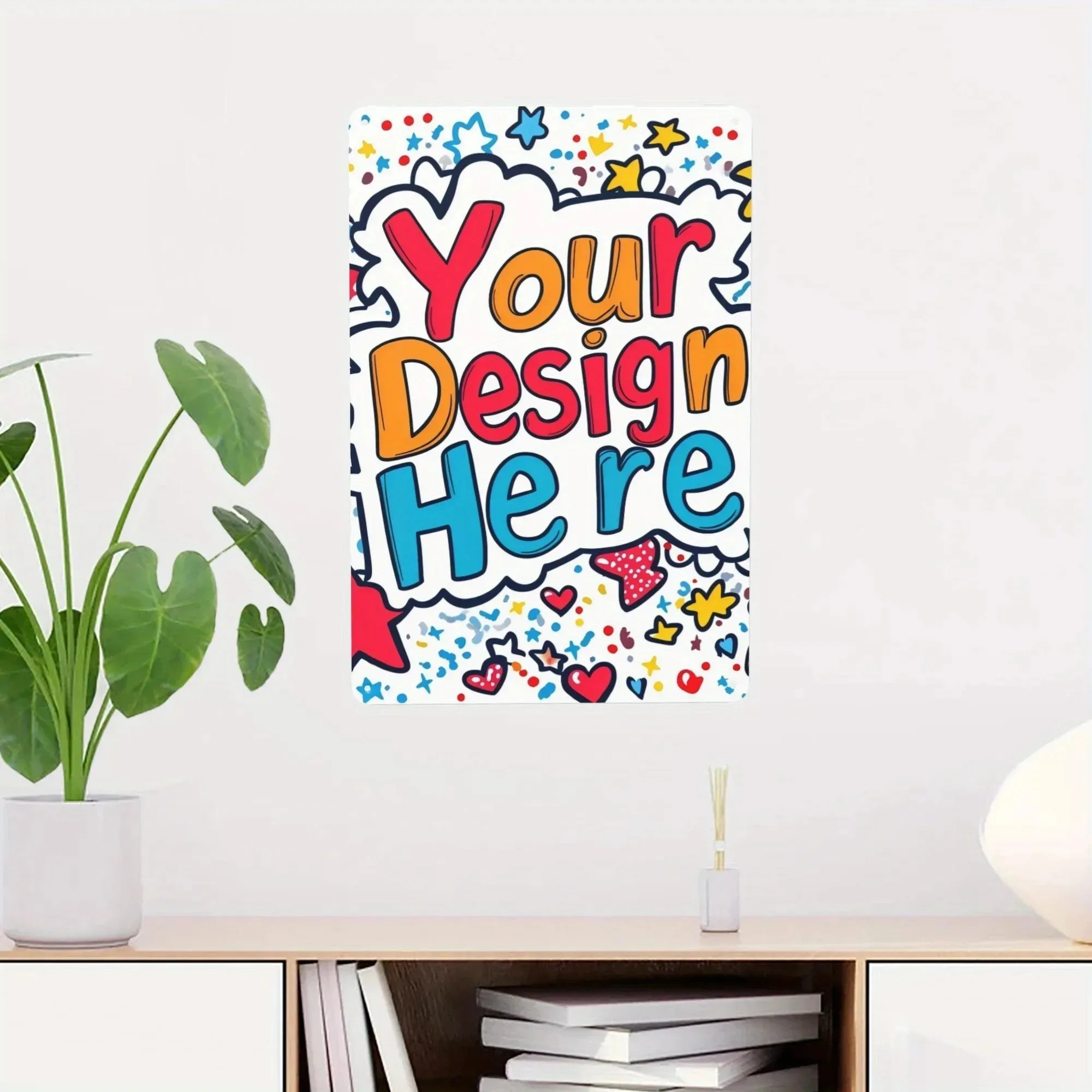 CIFbuy Customizable 2D Flat Tin Metal Wall Plaque 8