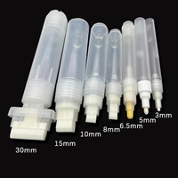 7 pcs/set Plastic Empty Pen Rod 3mm 8mm 10mm 15mm 30mm Barrels Tube for Graffiti Pen Liquid Chalk Markers Paint Pen Accessories