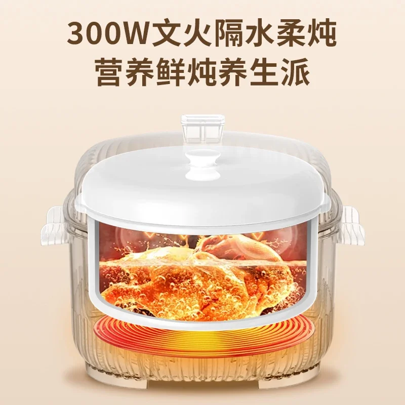 220V Automatic Ceramic Stew Pot Electric Slow Cooker for Soup Porridge Baby Food Double Boiler Home Use