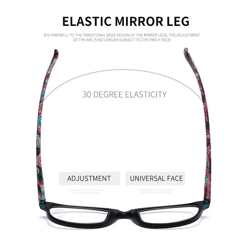 Fashion Pattern Reading Glasses Women Portable Ultra Light Presbyopic Glasses for Women and Men  +1.0 To +4.0