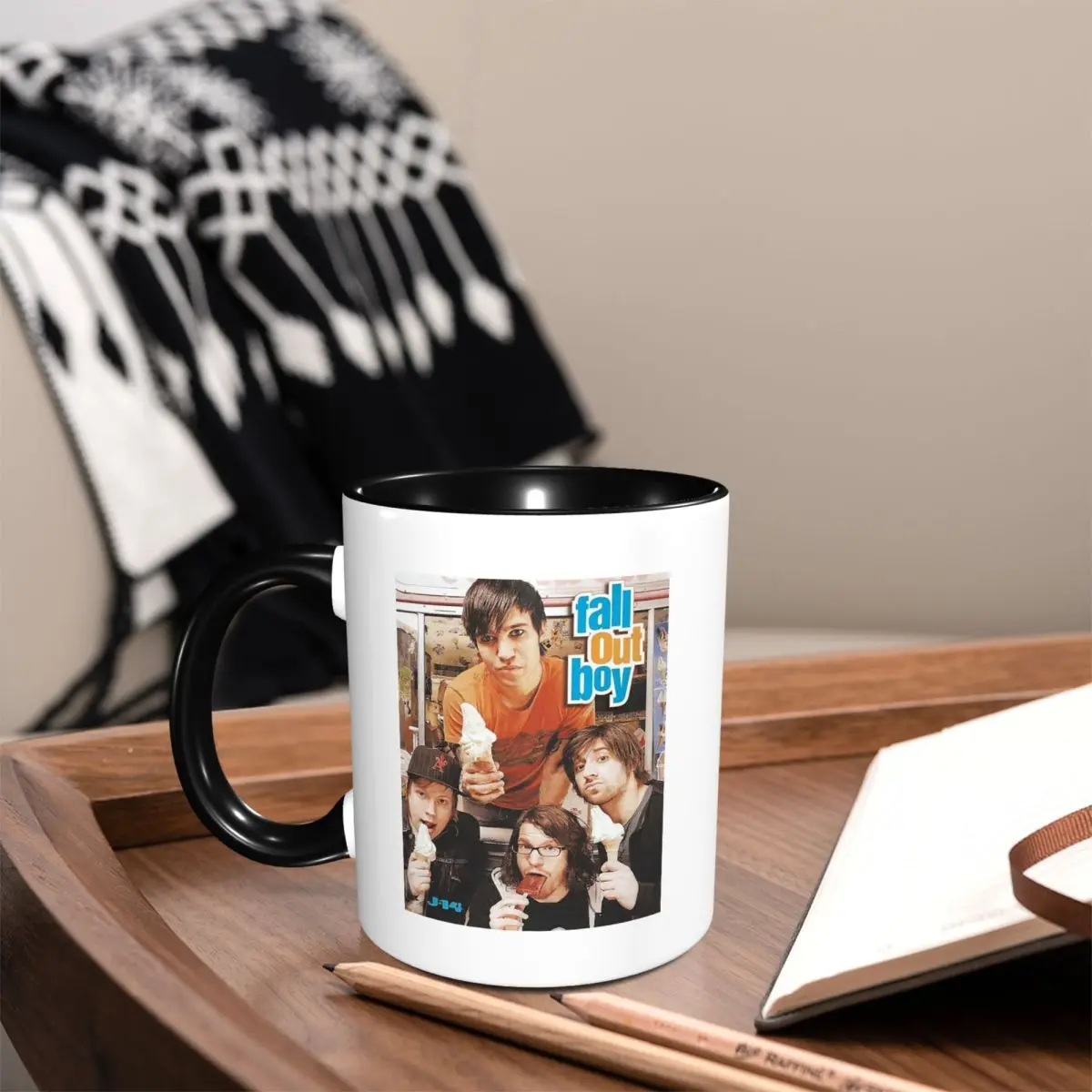 Fall Out Boy Tasse, lustige Keramik-Kaffeetassen, Teetassen, Milchbecher, Trinkgeschirr, Geschenk für Frau und Mann