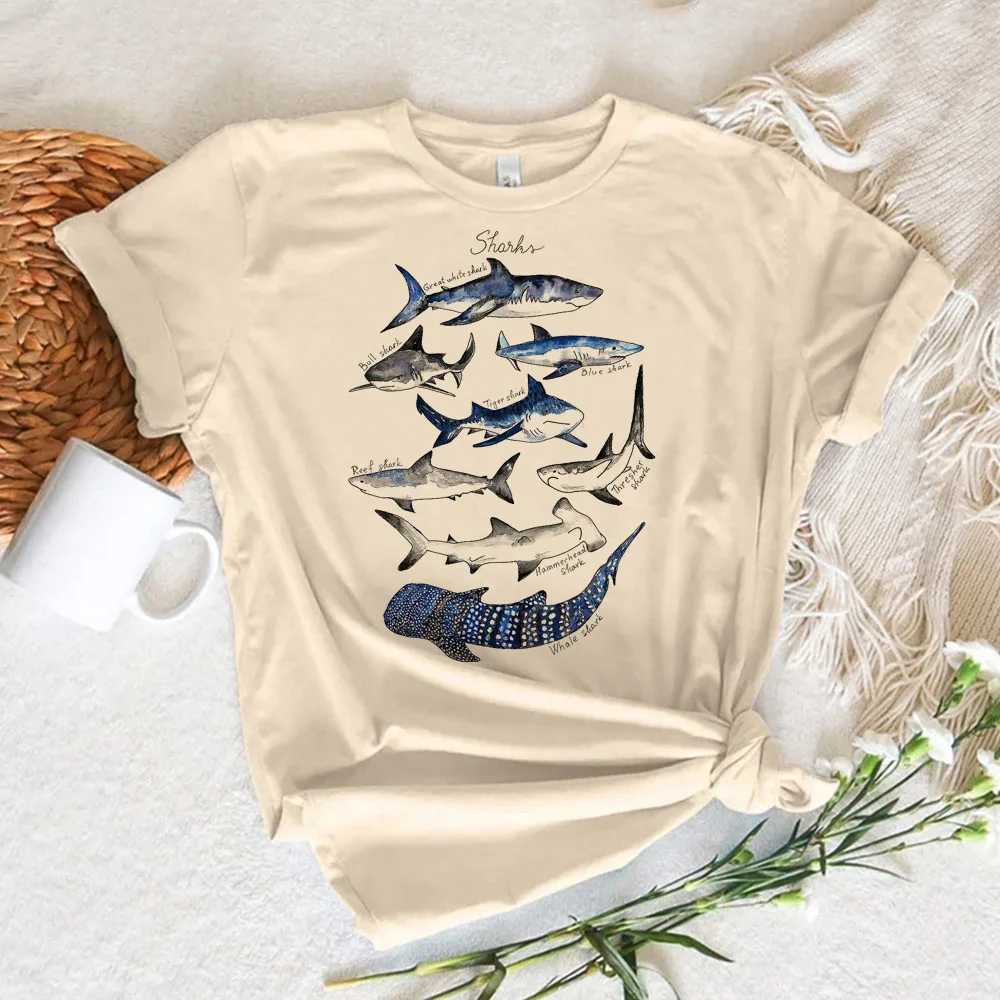 Whale t shirt women summer anime t shirt girl 2000s streetwear anime clothing