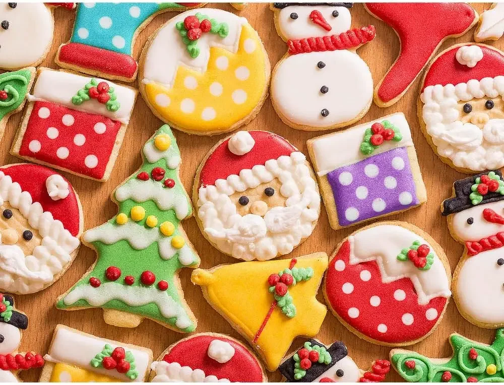 520/500/300 Pieces Wooden Puzzle for Christmas Cookies Jigsaw Puzzles for Challenging Family Activity Games Party Birthday Gift