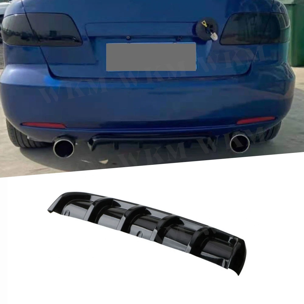 

Car Universal Rear Bumper Lip Diffuser Carbon Gloss Black Rear Diffuser Bumper Lip Bodykits Protect Cover Car Accessories