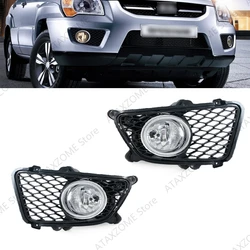 Front Bumper Fog Light Driving Lamp FogLight Frame cover trim For KIA Sportage 2009-2012 Fog Light Open Vent Grille Intake Cover