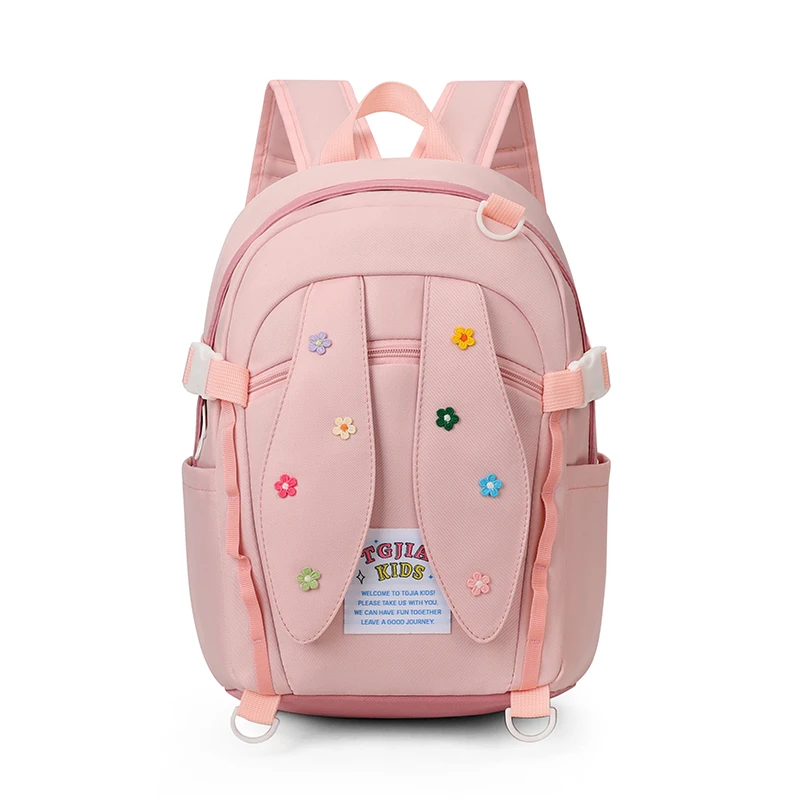 

Three-dimensional Rabbit Ears Solid Casual Kids Backpacks Zipper Large Capacity High Quality Tote Bags for Kids Cute Schoolbags