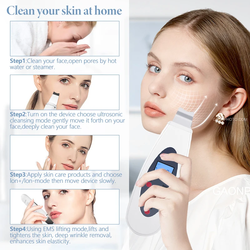 آلة التنظيف العميق للبشرة بالموجات فوق الصوتية لإزالة حب الشباب وتدليك الوجه والكيراتين ورفع الرؤوس السوداء جهاز التجميل #5