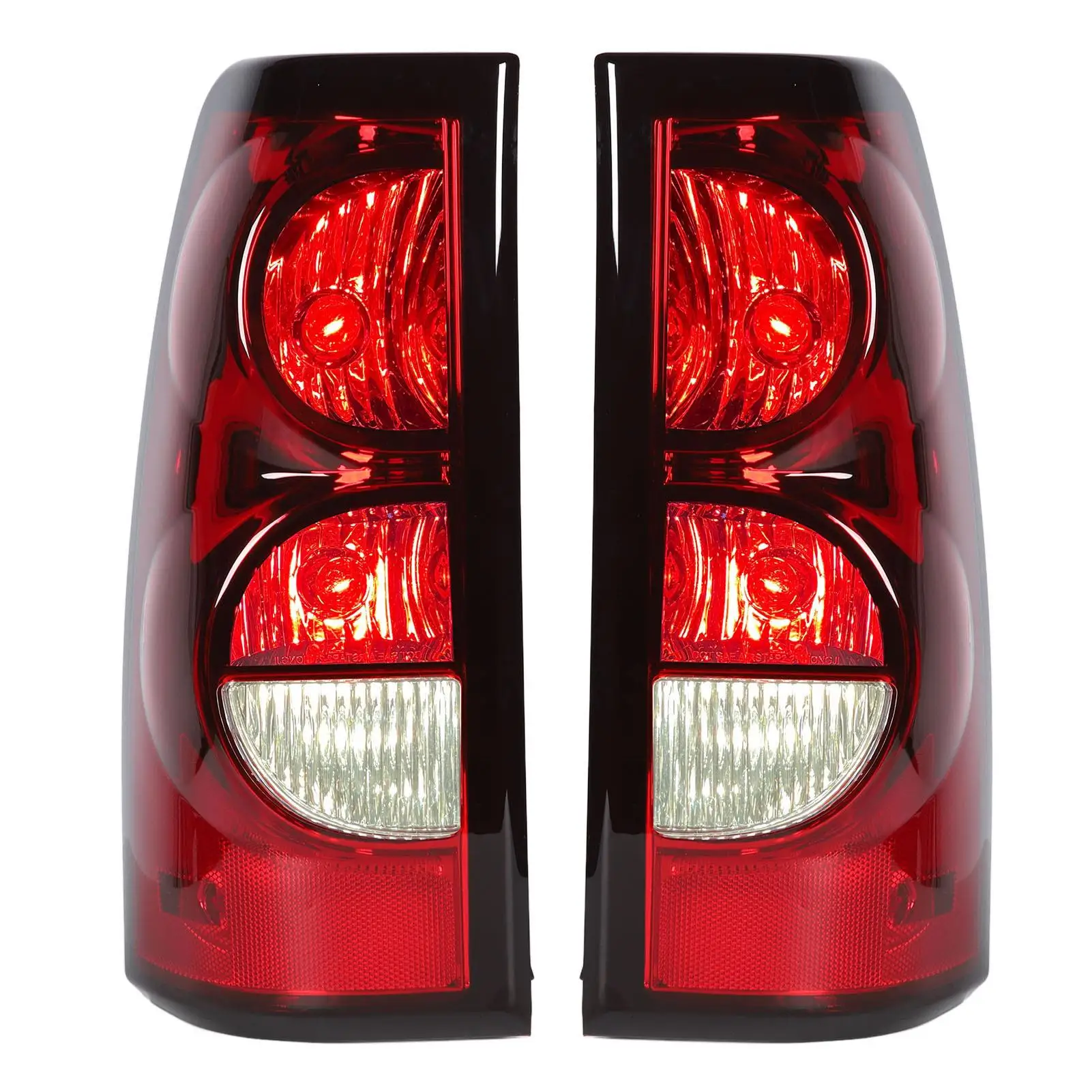 2PCS Red Black Rear Left Right Tail Lights 55112990AC Waterproof Brake Lamps Replacement 1500 2500 3500 2007