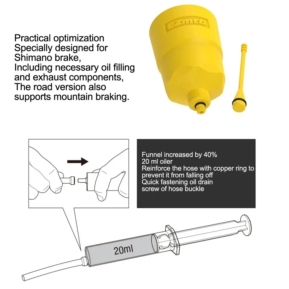 60ML Bicycle Brake Oil Bleed Kit Tools For SHIMANO,TEKTRO,Avid,Series MTB Road Bike Brake Repair Tool