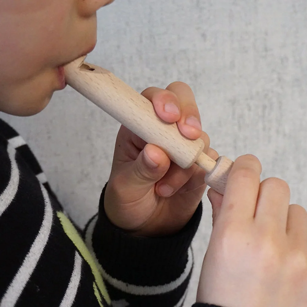 

Wooden Push Pull Flute Kids Music Instrument For Children Musical Plaything Slide Whistle Educational Activity Travel