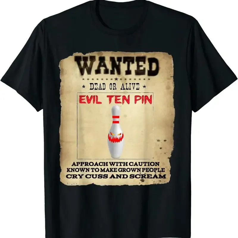 Min New Limited Evil Ten Pin 10 Funny Bowling T Shirt
