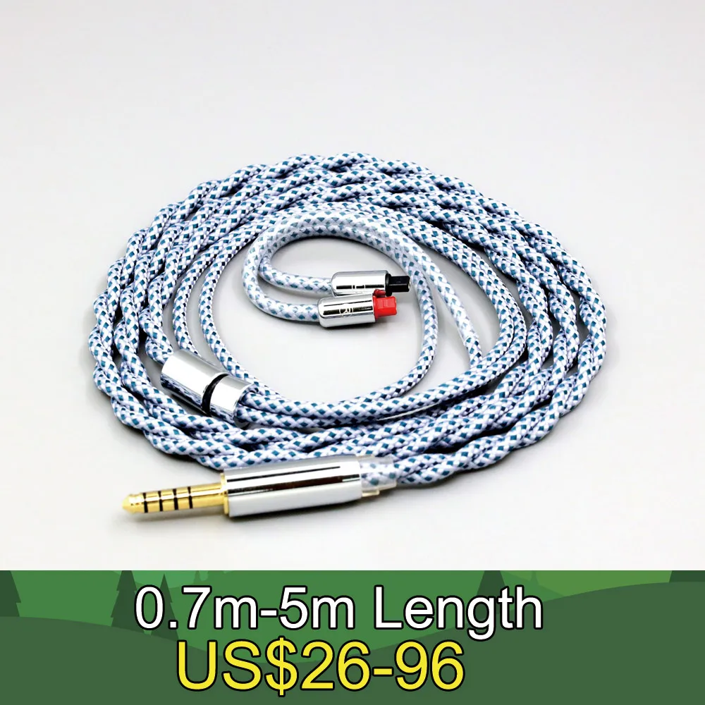 

99% Pure Silver Mix Graphene OCC Shielding Earphone Cable for Audio-Technica ATH-IM50 IM70 IM01 IM02 IM03 IM04 LN008630