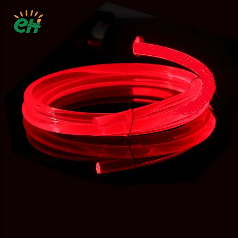 1M 3M Fiber Optic Side Glow Super Bright Led Decorative 1234568mm For Auto DIY Flexible Ambient Light Party Atmosphere Diameter