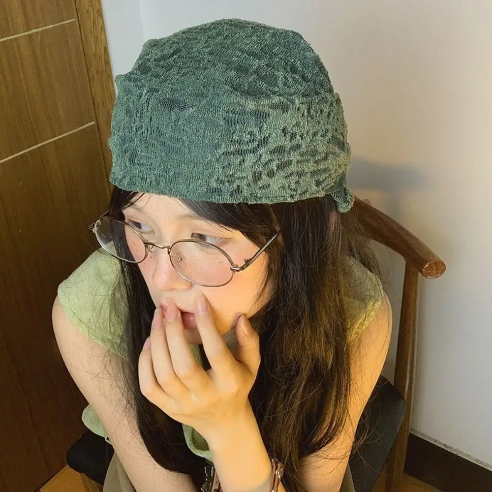 

Temperament Vintage Beads Hair Scarf Thin Y2k Lace Turban Korean Sweet Triangular Bandana Spring/Summer