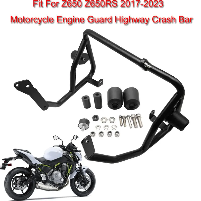 Z650 Motorcycle Accessories Frame Protection Bumper Engine Guard Highway Crash Bar Fit For Kawasaki Z650 Z650RS 2017-2023 Z650RS