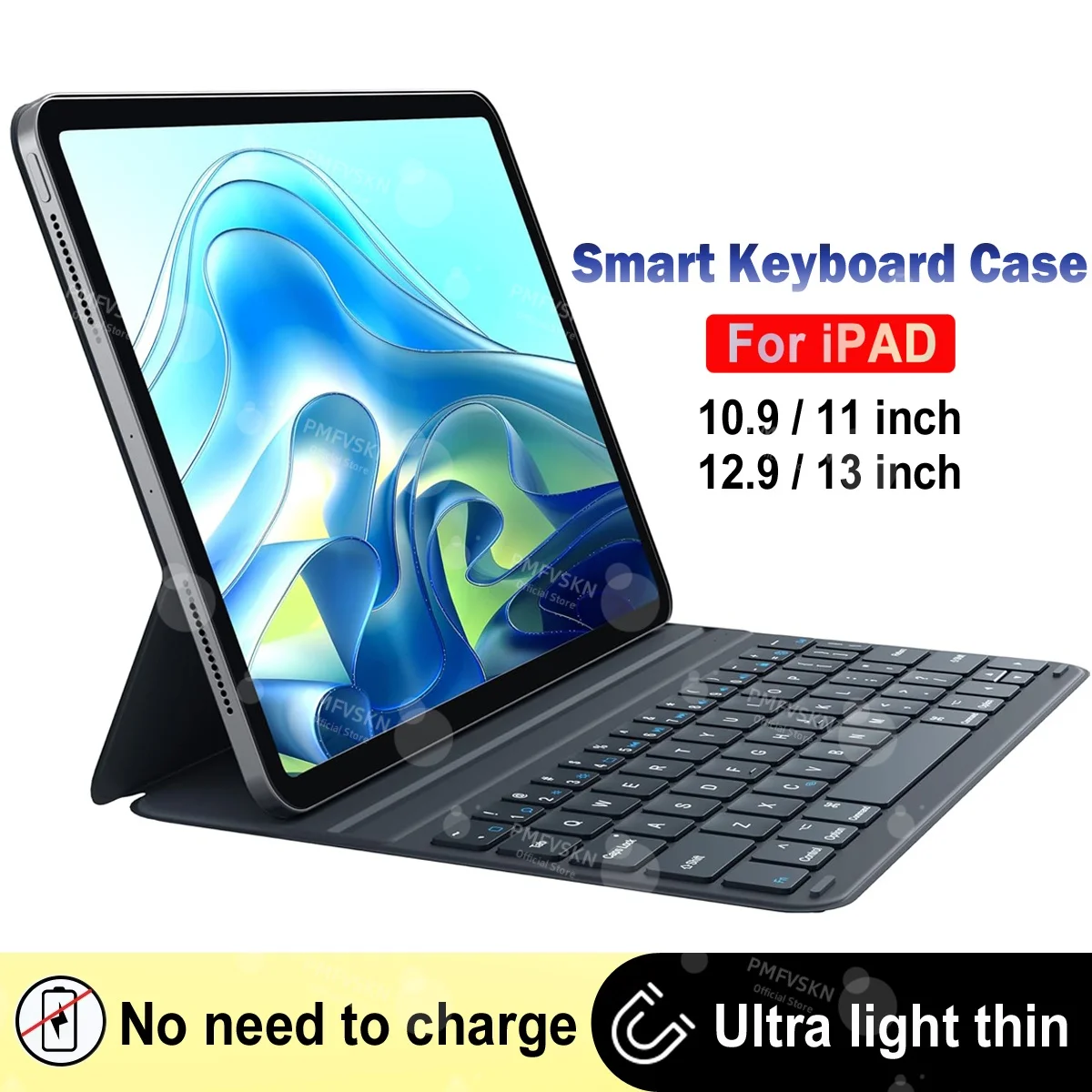 Ultra Light Smart Keyboard Folio Case For iPad Air 11 13 2024 2025 iPad 11th A16 10th Gen Air 4 5 10.9'' iPad Pro 11 12.9 13 M4