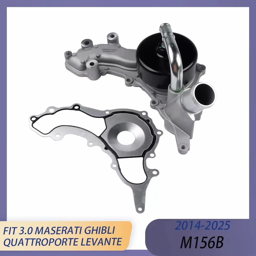 

Cooling System Engine Parts Water Pump & Gasket Kit Fit 3.0 L T V6 M156B GAS 14-25 For MASERATI Quattroporte Ghibli Levante GT