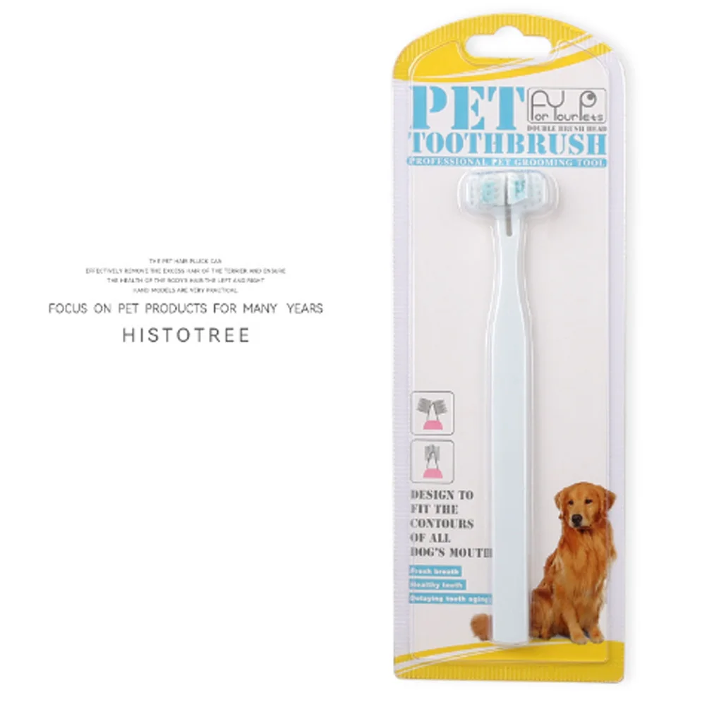 

8PCS Pet Toothbrush Comfortable Household Cleaning Soft Nylon Brush for Small Dogs Cats Accessories