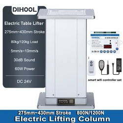 1200N Electric Lifting Table 80kg/120kg Load 275mm~430mm Stroke with WIFI/hand Controller 10mm/s Aluminum Motor Table Lifter