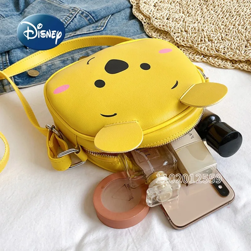 Disney Winnie The Pooh New Women\'s One Shoulder Crossbody Bag Luxury Brand Fashion Women\'s Bag 3D Cartoon Cute Girls\' Bag