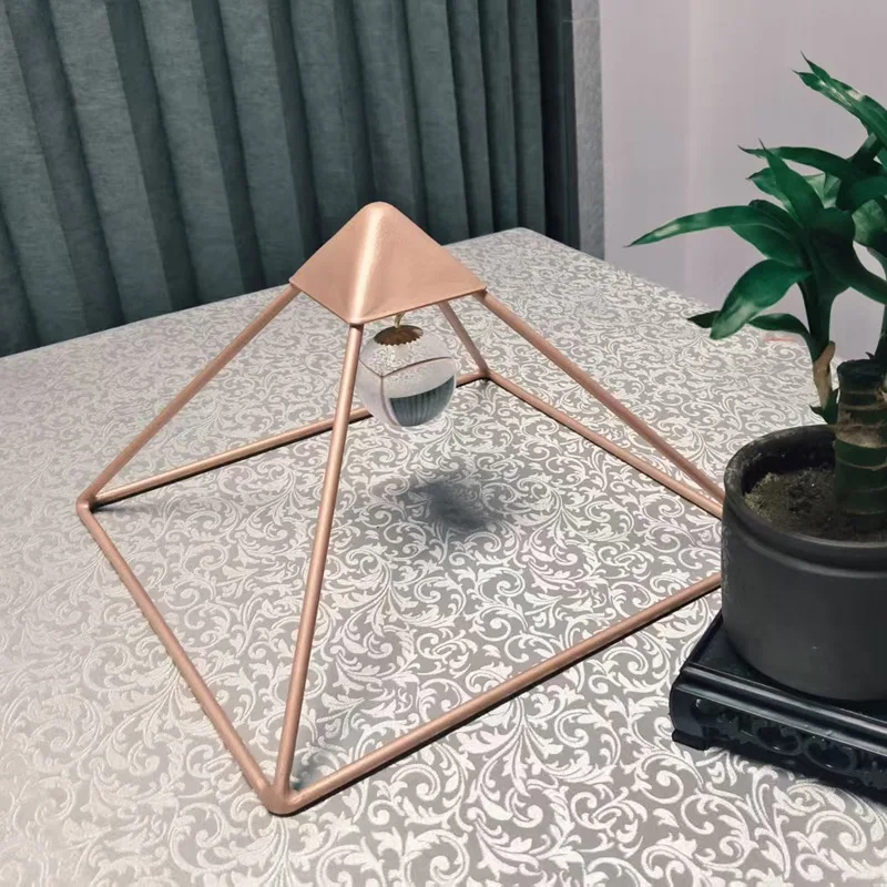 Small all-copper pyramid energy generator hat holder, Khufu equal ratio