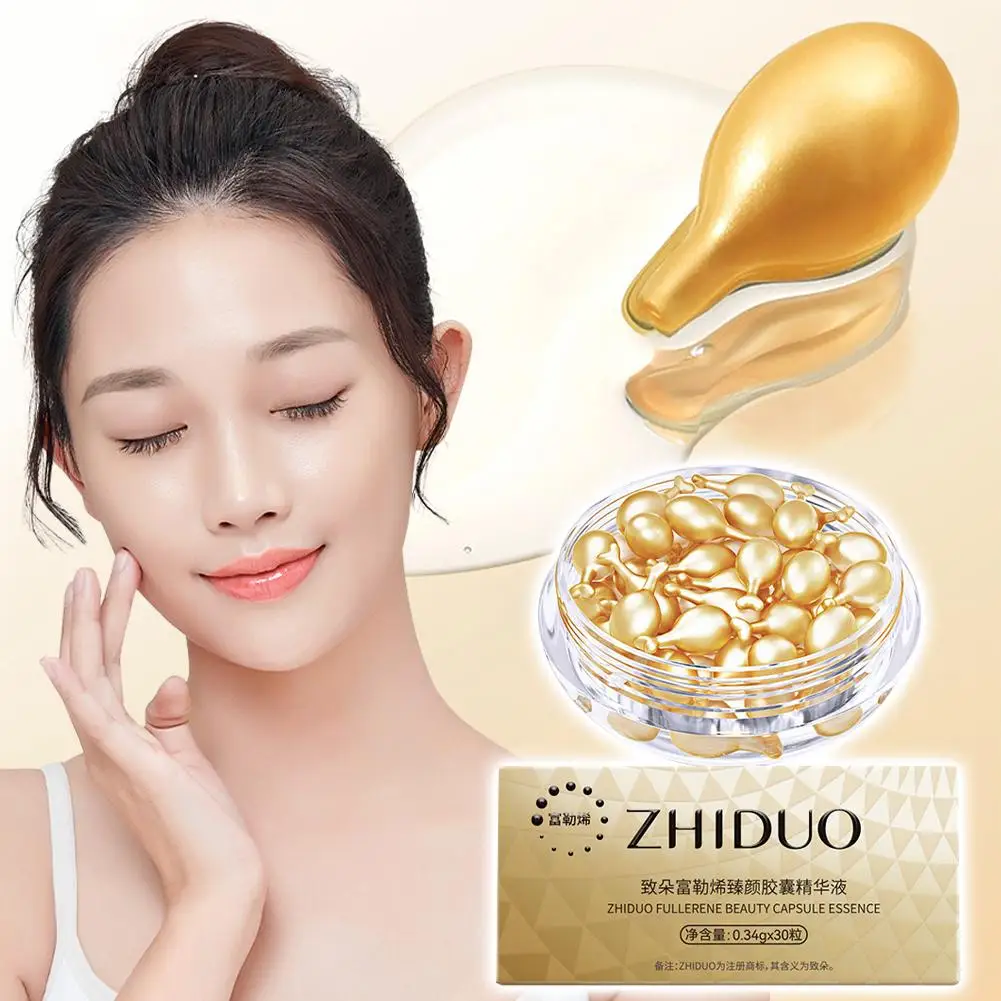 Fullerene Beauty Capsule Essence Hydrating And Moisturizing Dark 30 Cream Capsules Facial Moisturizing Circles Small Essenc R8W3