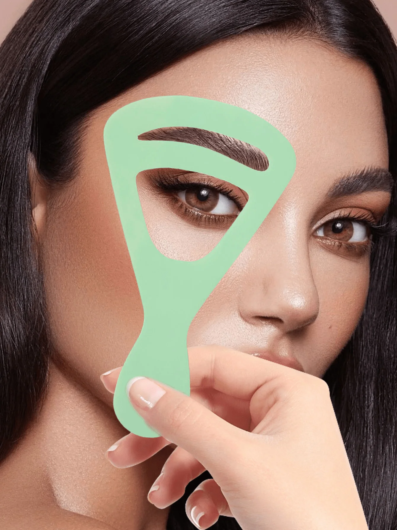 2-Piece Eyebrow Shaping Template Set - DIY Eyebrow Design and Decoration, Eyebrow Line Drawing Card, Eyebrow Crossing Card, Natural Curve Eyebrow Shaping Card, Reusable Plastic Template, Convenient for Travel
