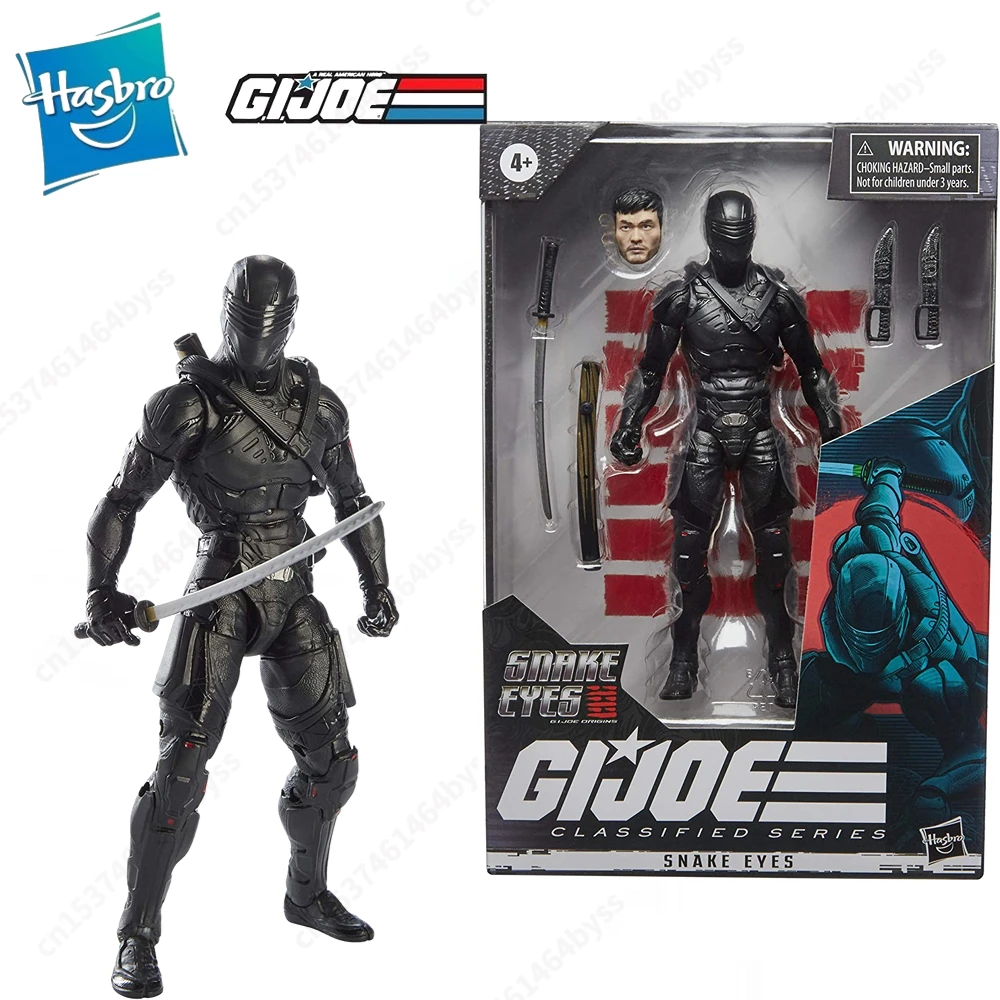 

Hasbro G.I. Joe GI JOE Classified Snake Eyes Origin Series 15 Snake Eyes Movie Black Action Figure Model Toy Hobby Gift