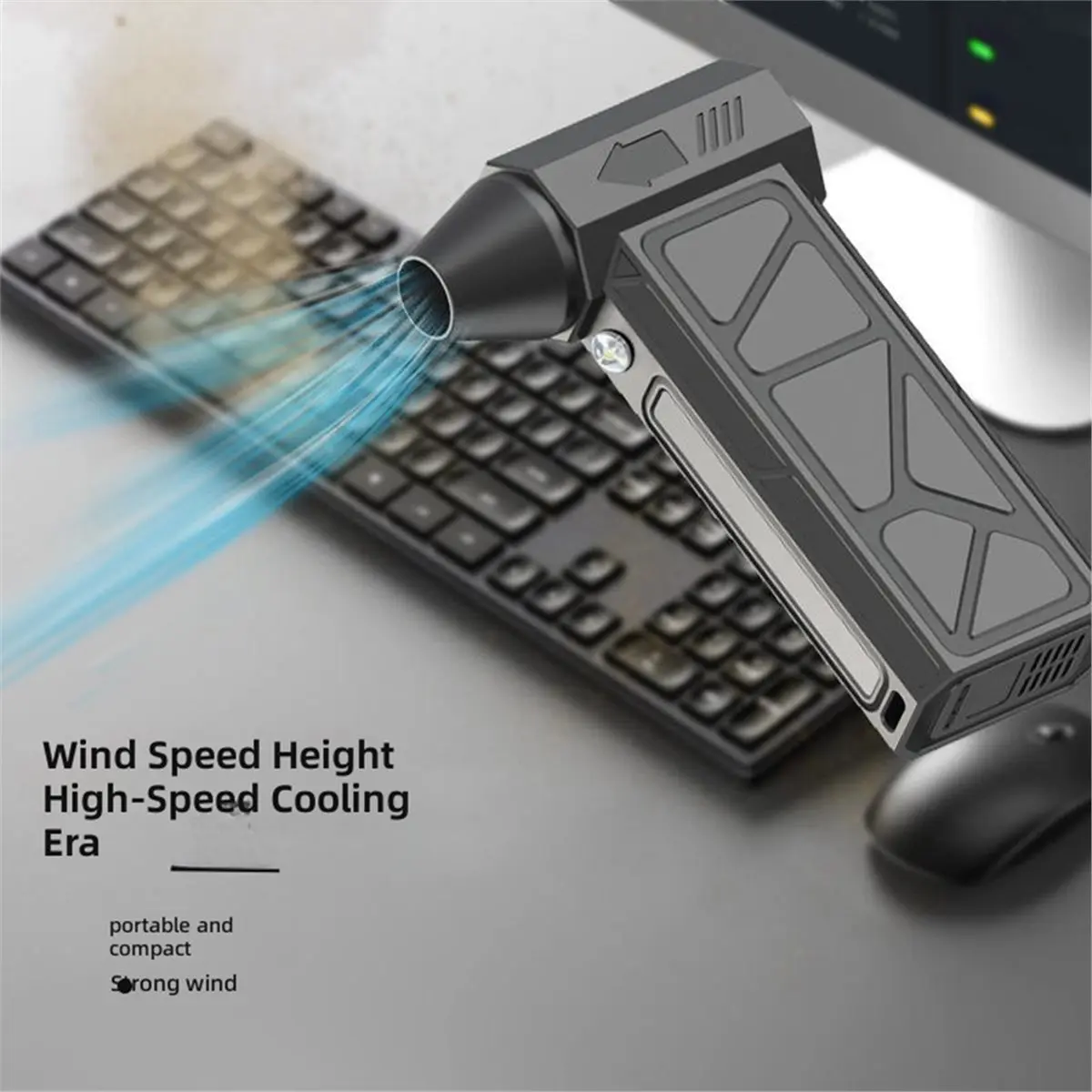 130000RPM+Brushless Turbo JetFan Blower LED 4-Speed Adjustment Powerful Electric Air Blower Vacuum Dust Cleaner