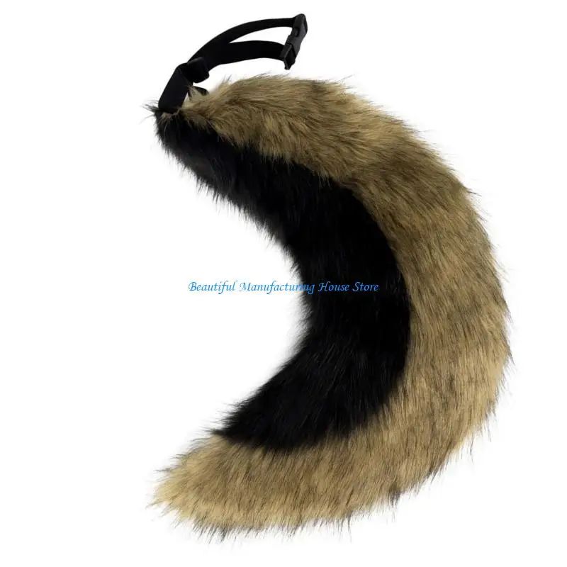 e56aハロウィーンウルフドッグコスチュームアクセサリーウルフドッグドレスアップコスチューム動物耳ヘッドバンド、テール、ガールコスプレハロウィーン