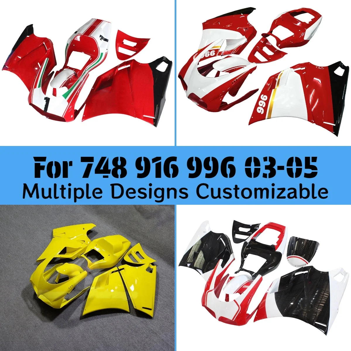 

Комплект обвесов из АБС-пластика для мотоциклов DUCATI 749 916 996 2003 2004 2005, аналог, запчасти для кузова 03 04 05