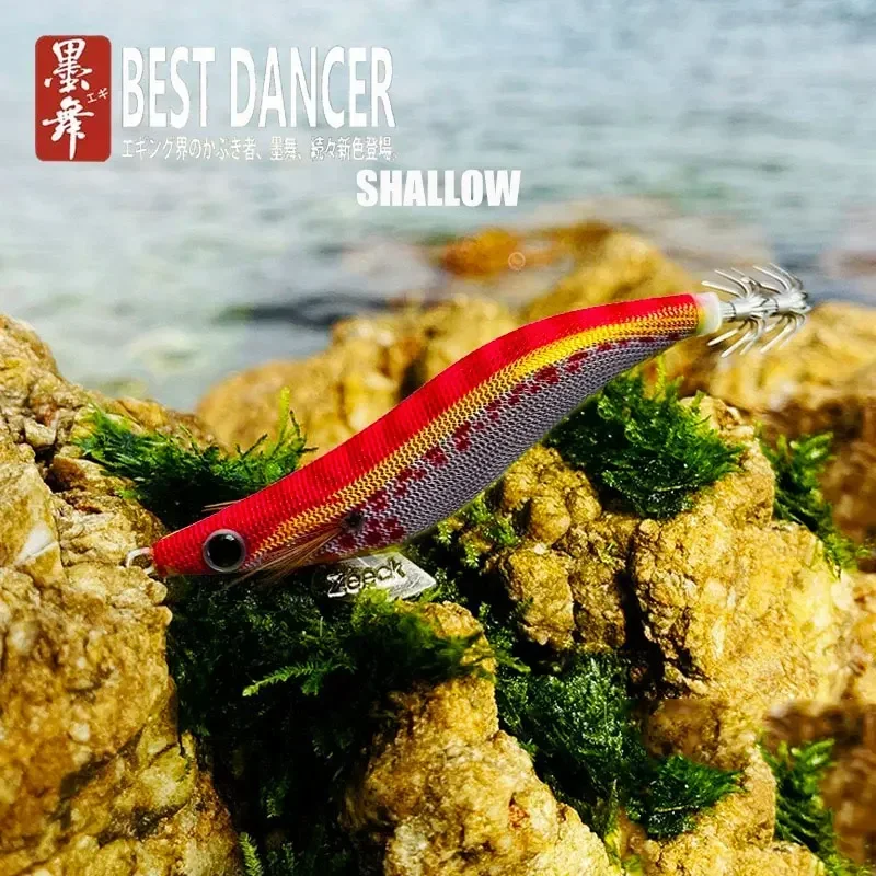 فوكوشيما حبات الصوت الضحلة المتوهجة 3.5 EGI 19G 3.2S/M رقص الحبار إغراء الخشب الشد الطعم CUTTLEFISH الأخطبوط السنانير الحادة