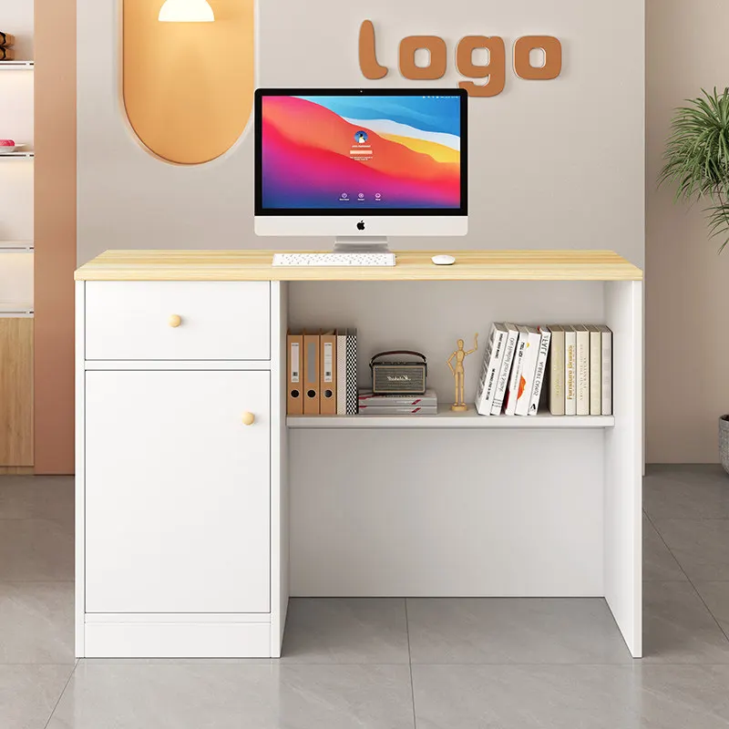 Study Reception Desk Beauty Institute Infodesk Hairdressing Reception Desk Modern Coffee Shop Comptoir Caisse Corner Furniture