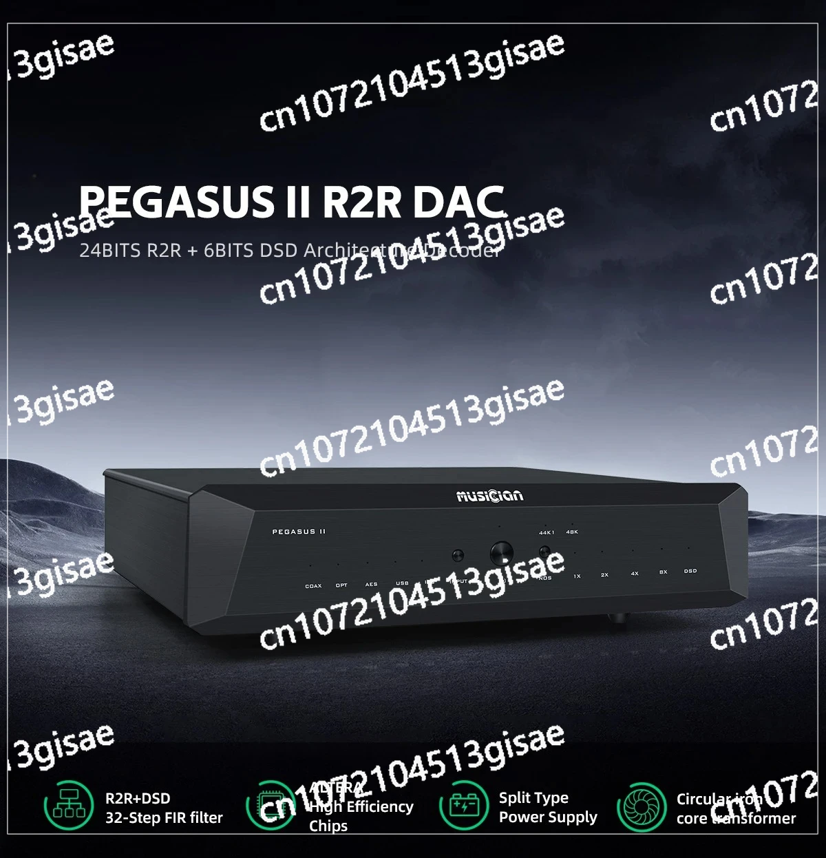 6-digit DSD resistor DAC ALTERA DSD1024 PCM1536kHz USB I2S audio decoder, musician PEGASUS II R2R DAC 24 bit true balanced R2R