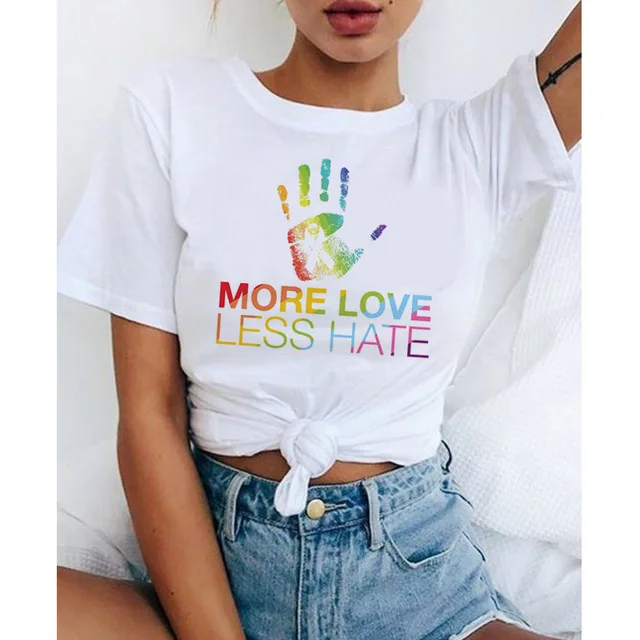 lgbt gay t shirt women tee shirts female bisexual Love Wins top kawaii lesbian rainbow t-shirt love is love tshirt lesbian femme