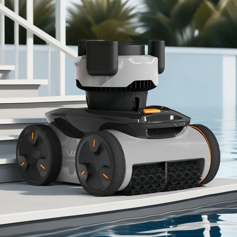 

2025 New Swimming Pool Cleaning Robot Wireless Automatic Navigation Underwater Robot
