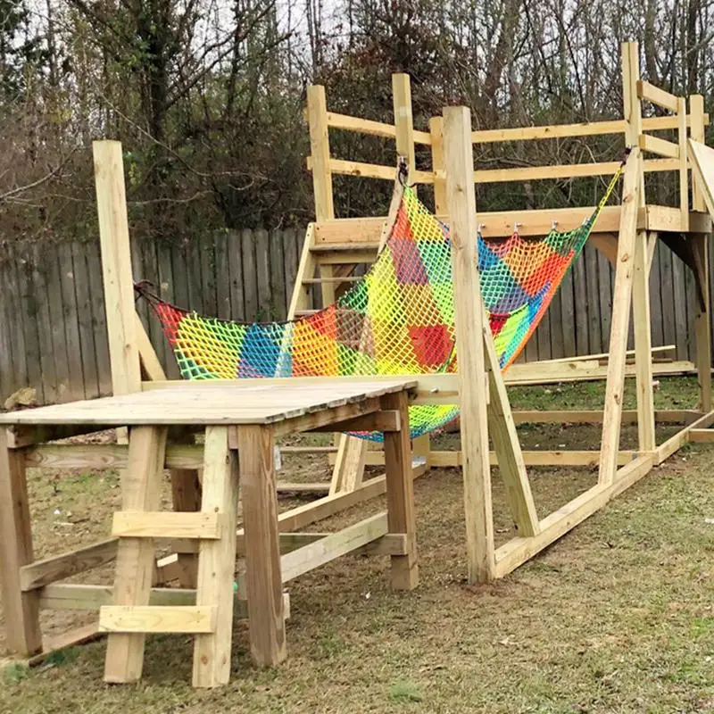 Playground Infantil Jogar Rede De Segurança Ao Ar Livre Rede De Carga, Curso De Obstáculo De Crianças Quintal De Dupla Camada, Rede De Segurança