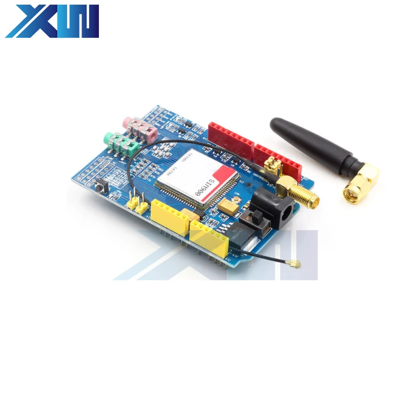 Imagem -03 - Desenvolvimento Board Kit Módulo para Arduino Sim900 850 Mhz 900 Mhz 1800 Mhz 1900 Mhz Gprs Gsm