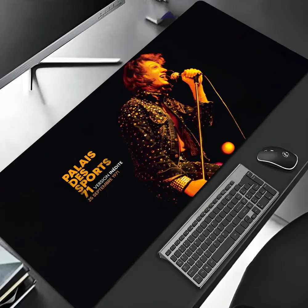 Alfombrilla de ratón Johnny Hallyday con dibujos animados, alfombrilla grande para juegos, alfombrilla para teclado de ordenador, alfombrilla para ratón de escritorio, alfombrilla para PC