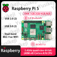 Official Original Raspberry Pi 5 Cortex-A76 Linux 2GB 4GB 8GB Arm Board Python programlama PCIe Gigabit Ethernet USB3.0