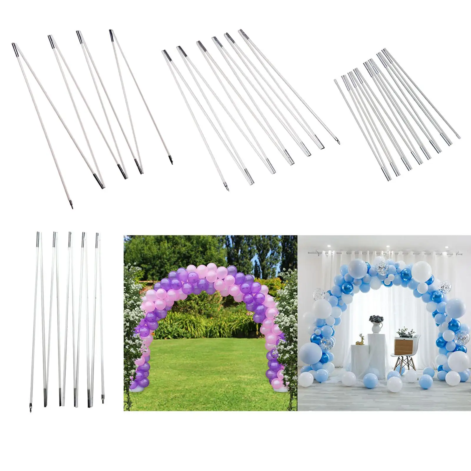 Balloon Arch Stand Ornament Practical Backdrop Detachable Balloon Column for Party Christmas Garden Grand Opening Event Wedding